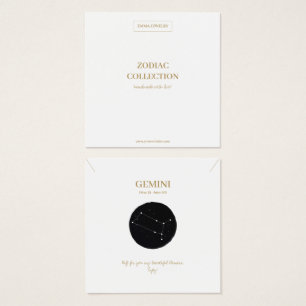 Zodiac Sign Gemini Jewellery Display Card