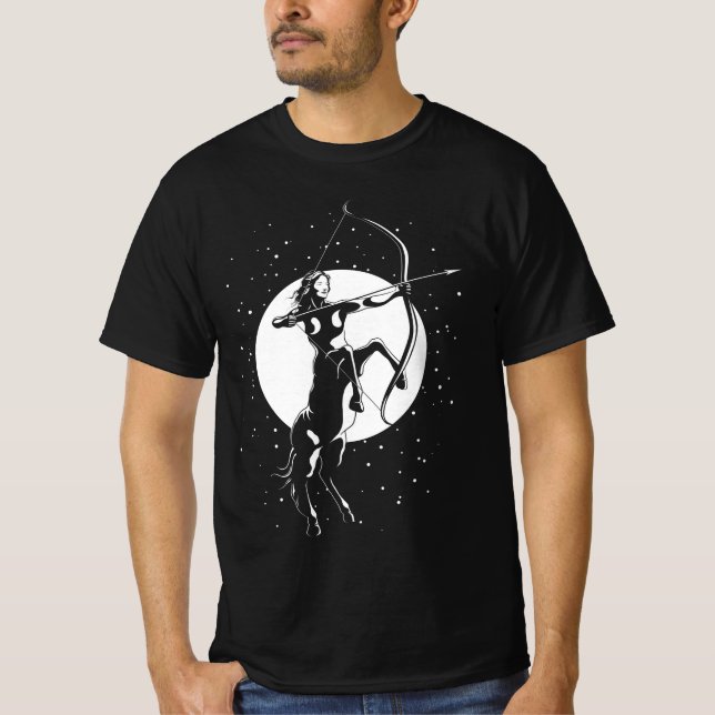 Zodiac Sign Illustration - Sagittarius T-Shirt (Front)