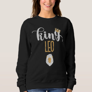 Zodiac Sign King Leo Graphic Sweatshirt