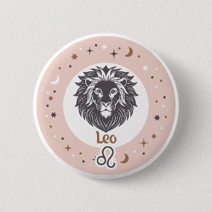Zodiac Sign Leo 6 Cm Round Badge