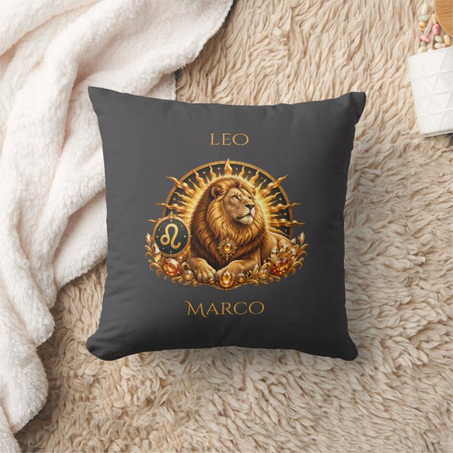 Zodiac Sign Leo Personalised Cushion (Blanket)