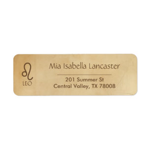Zodiac Sign Leo - Return Address Labels