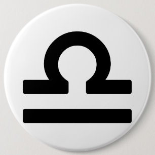 Zodiac sign Libra 6 Cm Round Badge