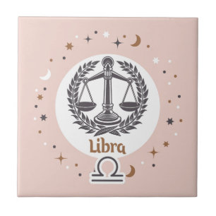 Zodiac Sign Libra Ceramic Tile