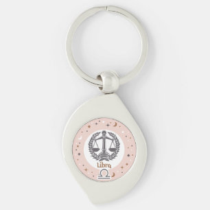 Zodiac Sign Libra Key Ring