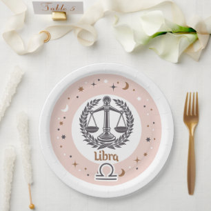Zodiac Sign Libra Paper Plate