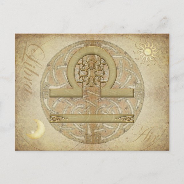 Zodiac Sign Libra Postcard (Front)