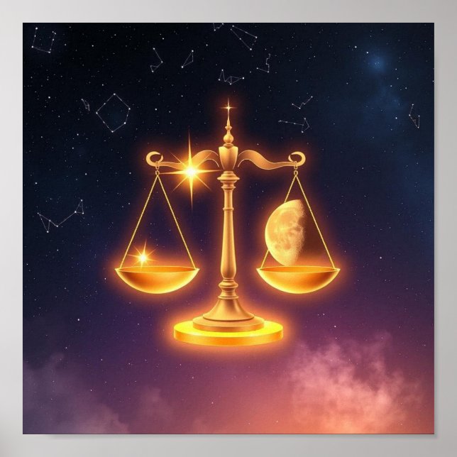 Zodiac Sign Libra Poster (Front)