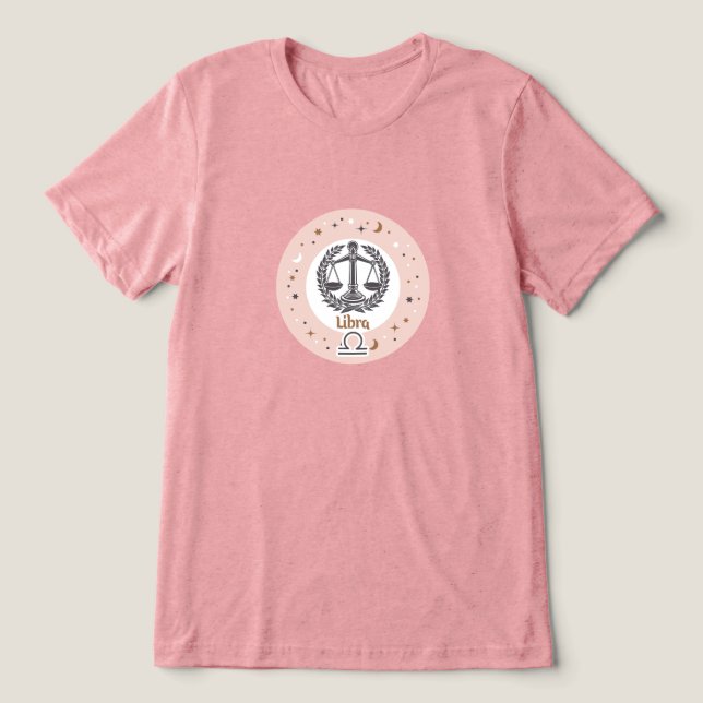 Zodiac Sign Libra Tri-Blend Shirt (Design Front)