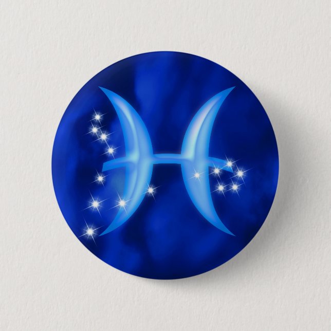 Zodiac sign Pisces 6 Cm Round Badge (Front)