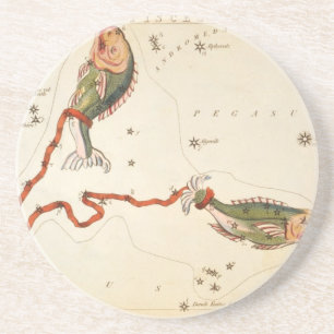 "Zodiac Sign: Pisces" coaster