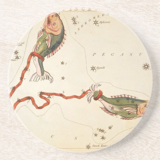 "Zodiac Sign: Pisces" coaster (Front)
