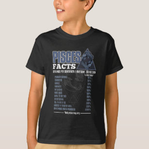 Zodiac Sign Pisces Facts Horoscope Definition T-Shirt
