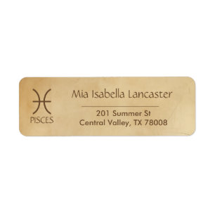 Zodiac Sign Pisces - Return Address Labels