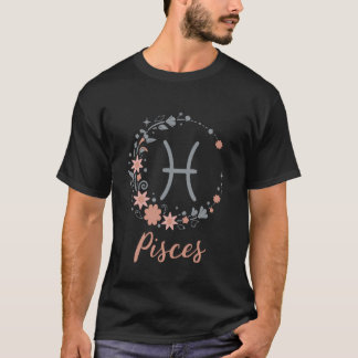 Zodiac Sign Pisces Sign Constellation Birthday Hor T-Shirt