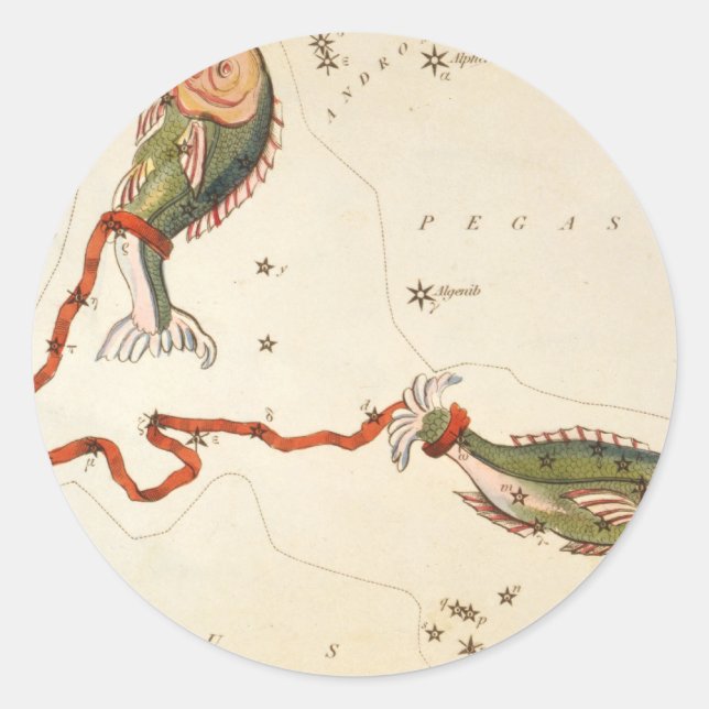 "Zodiac Sign: Pisces" stickers (Front)