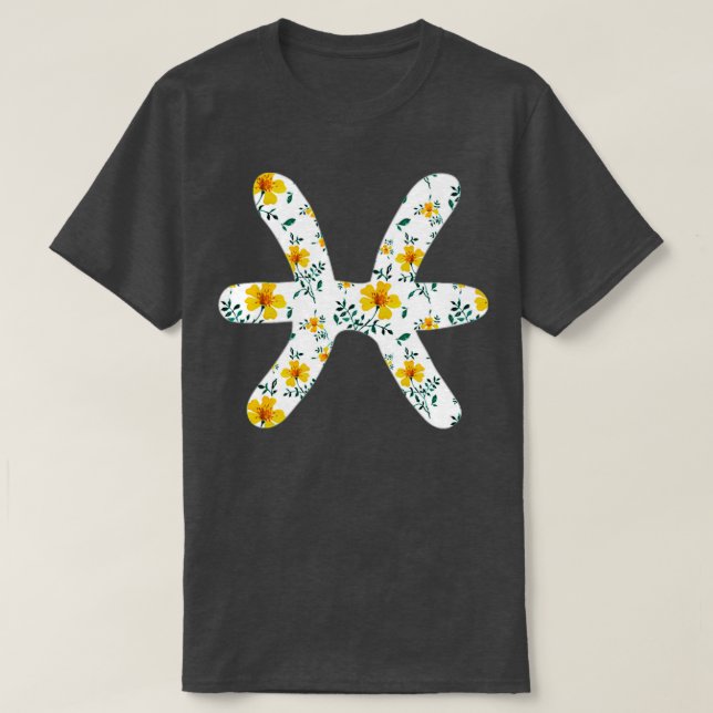 Zodiac Sign Pisces T-Shirt (Design Front)