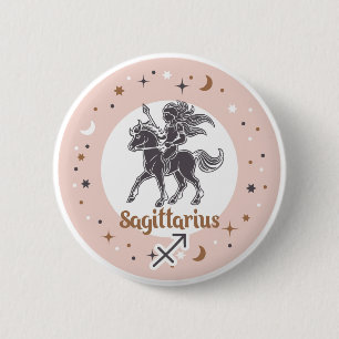 Zodiac Sign Sagittarius 6 Cm Round Badge
