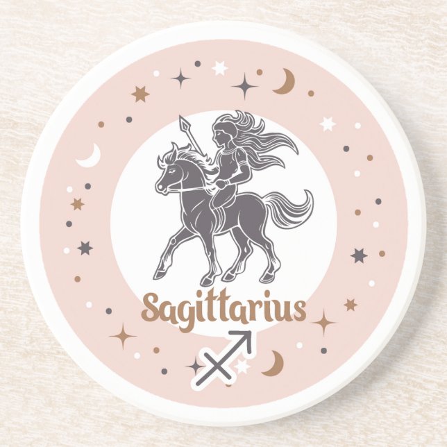 Zodiac Sign Sagittarius Coaster (Front)