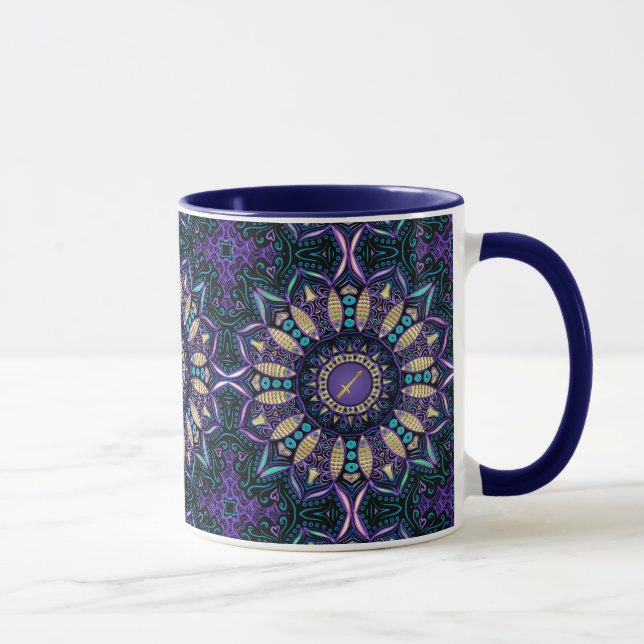 Zodiac Sign Sagittarius Mandala Mug (Right)