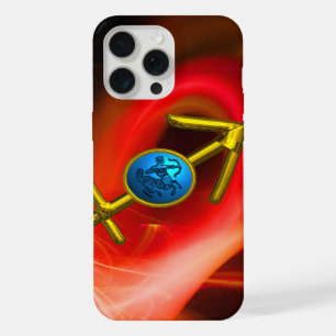 ZODIAC SIGN SAGITTARIUS,Red Yellow Fractal Swirls iPhone Case