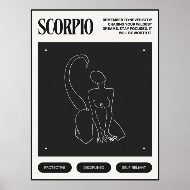 Zodiac Sign Scorpio (Front)
