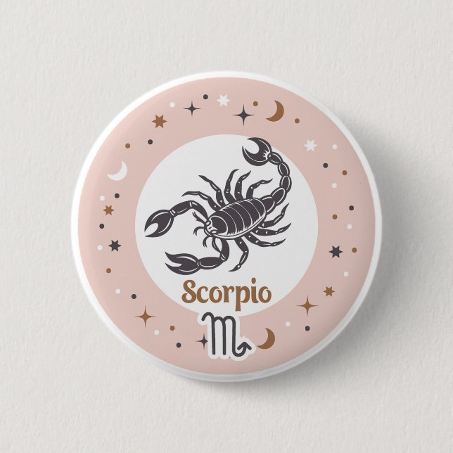 Zodiac Sign Scorpio 6 Cm Round Badge (Front)