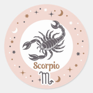 Zodiac Sign Scorpio Classic Round Sticker