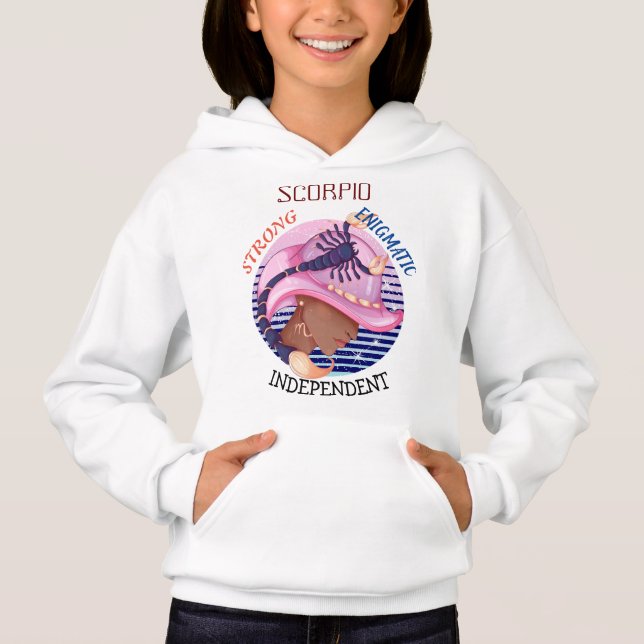 Zodiac sign Scorpio Customised  Hoodie (Front)