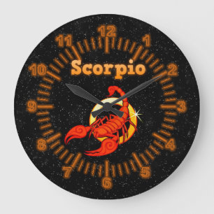 Zodiac sign Scorpio Large Clock