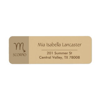 Zodiac - Sign Scorpio Return Address Labels