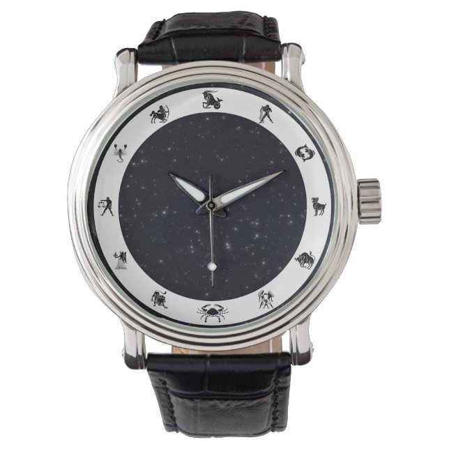 Zodiac Sign / Symbol w/Stars Watch (Front)