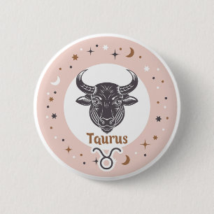 Zodiac Sign Taurus 6 Cm Round Badge