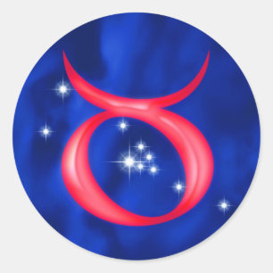 Zodiac sign Taurus Classic Round Sticker
