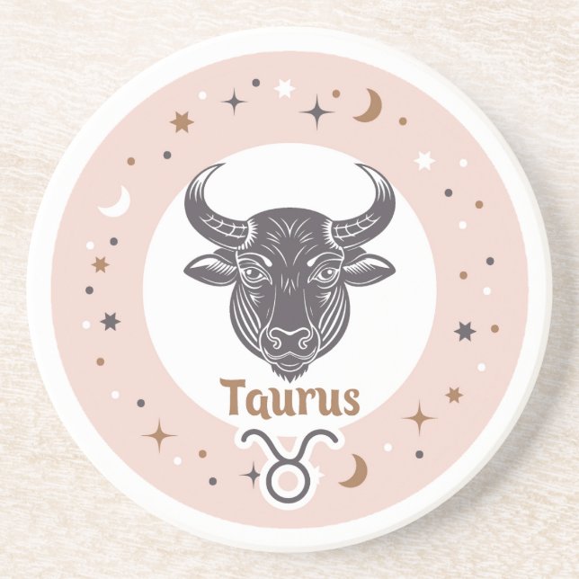 Zodiac Sign Taurus Coaster (Front)