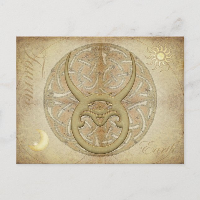 Zodiac Sign Taurus Postcard (Front)