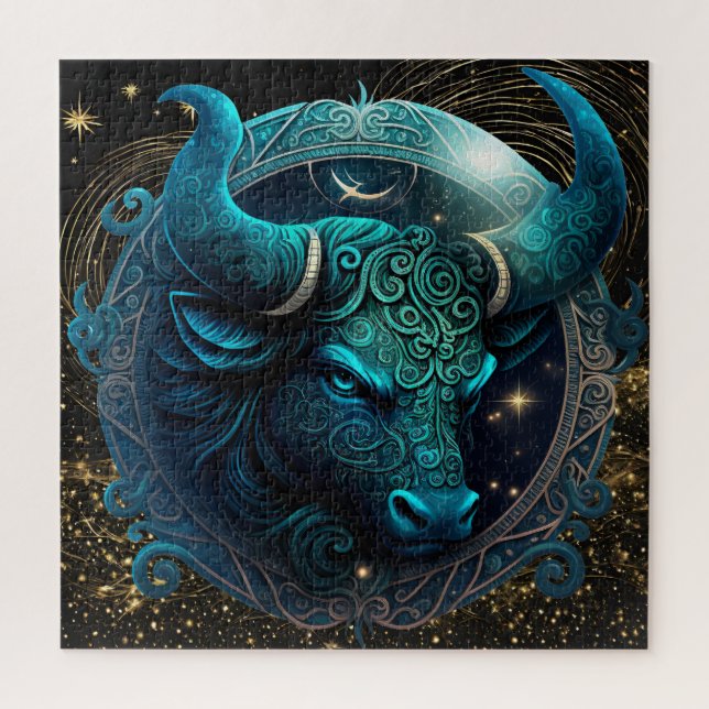 Zodiac Sign Taurus Puzzle, 20"x20" 676 pcs. Jigsaw Puzzle (Vertical)