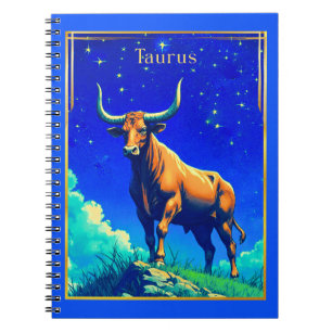 Zodiac Sign Taurus Rooted in Earth and Sky Notebook