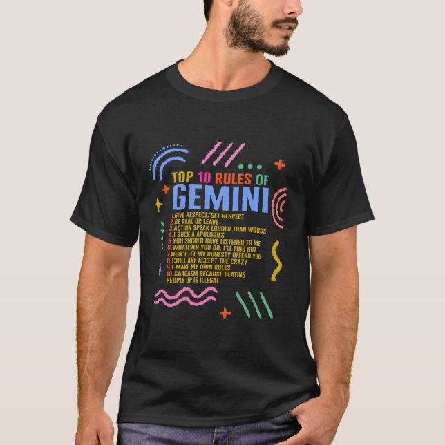 Zodiac Sign Top 10 Rules Of Gemini Astrology (Front)