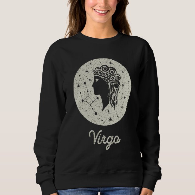 Zodiac Sign Virgo Birthday Graphic for Men and Wom Sweatshirt (Front)