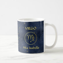Zodiac Sign Virgo & Celestial Cat Mug