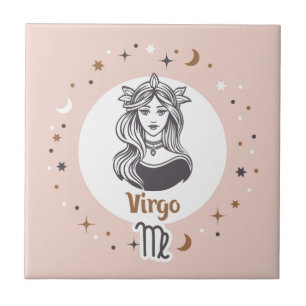 Zodiac Sign Virgo Ceramic Tile