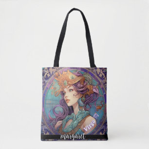Zodiac Sign Virgo Girl Tote Bag