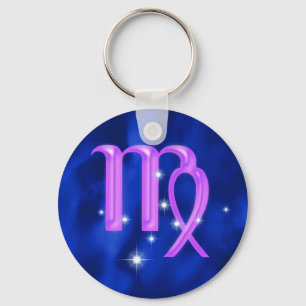 Zodiac sign Virgo Key Ring