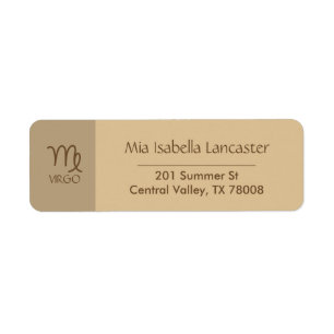Zodiac - Sign Virgo Return Address Labels