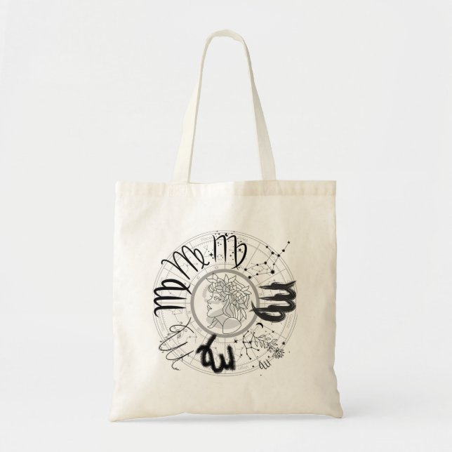 Zodiac Sign - Virgo.w Tote Bag (Front)