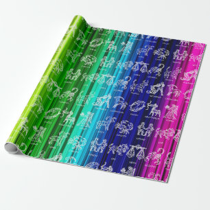 Zodiac Sign Wrapping Paper(Bright Rainbow) Paper