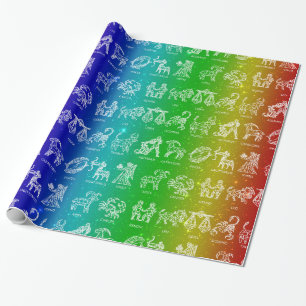 Zodiac Sign Wrapping Paper(Rainbow Smooth Fade) Paper