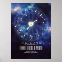Zodiac Signs | Constellation Wedding Welcome Sign