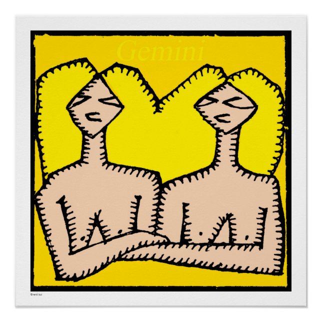 Zodiac Signs Gemini Birthday Perfect Poster 20x20 (Front)